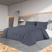 Set posteljine za poplun antracit 155x220 cm pamučni
