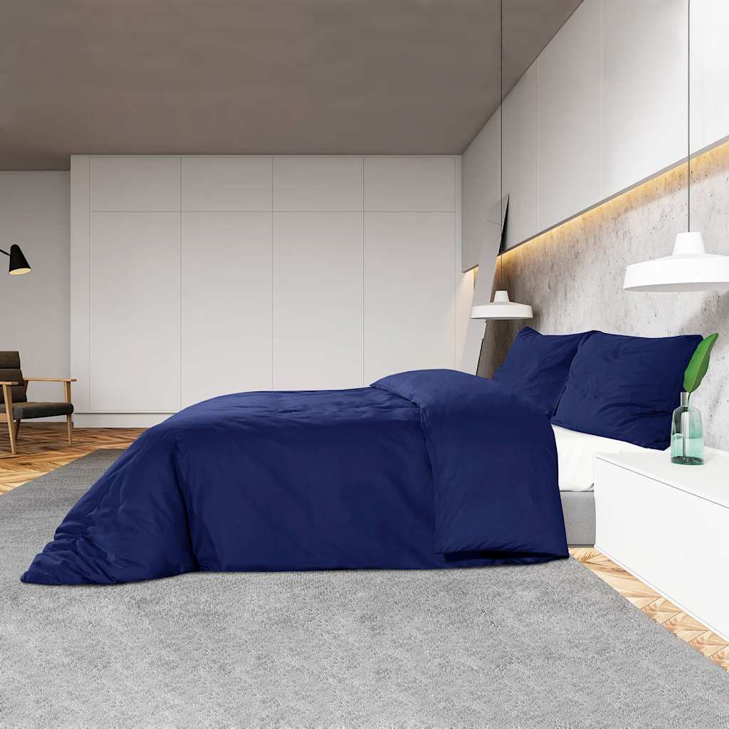 Set posteljine za poplun modri 240x220 cm pamučni