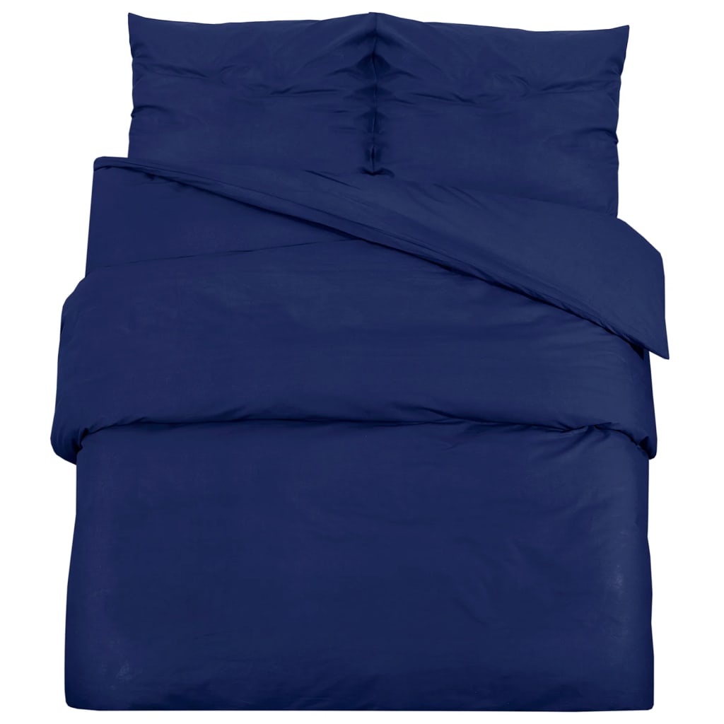 Set posteljine za poplun modri 260x240 cm pamučni
