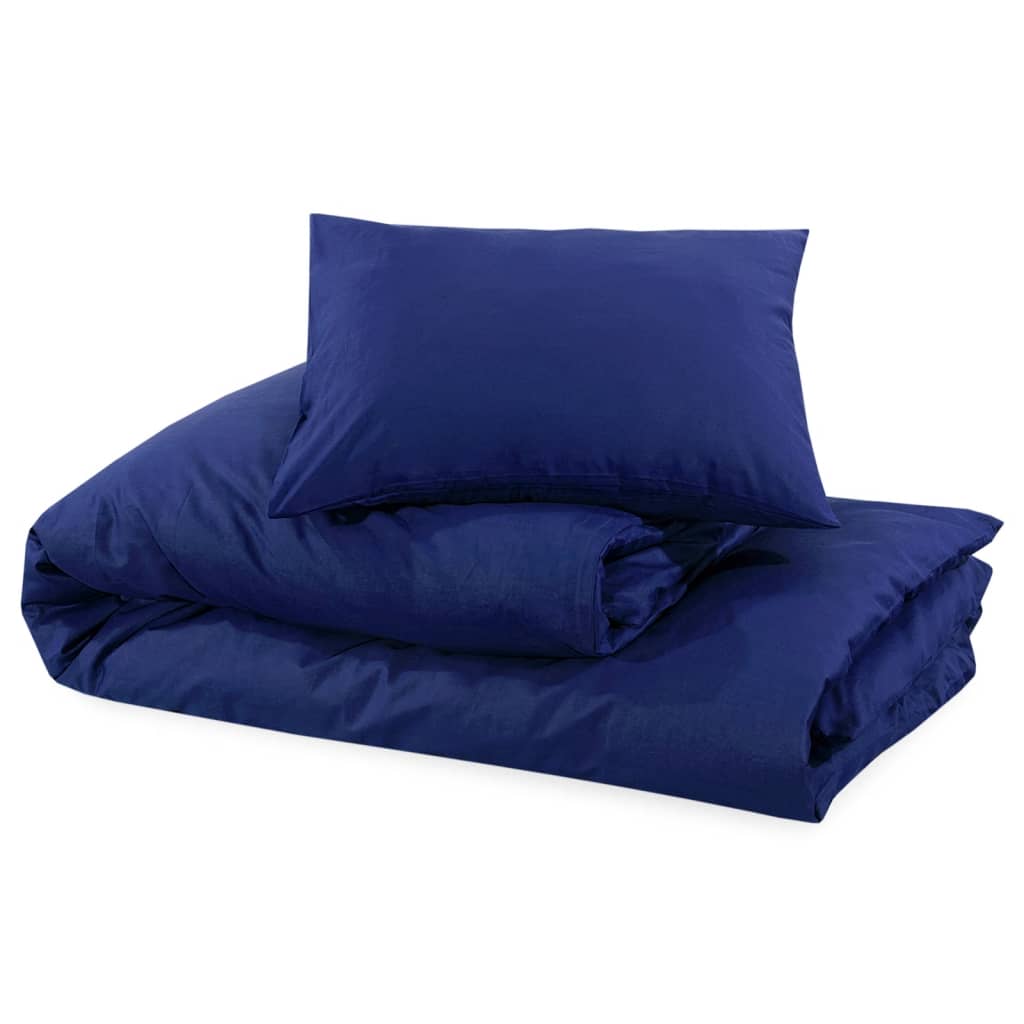 Set posteljine za poplun modri 260x240 cm pamučni