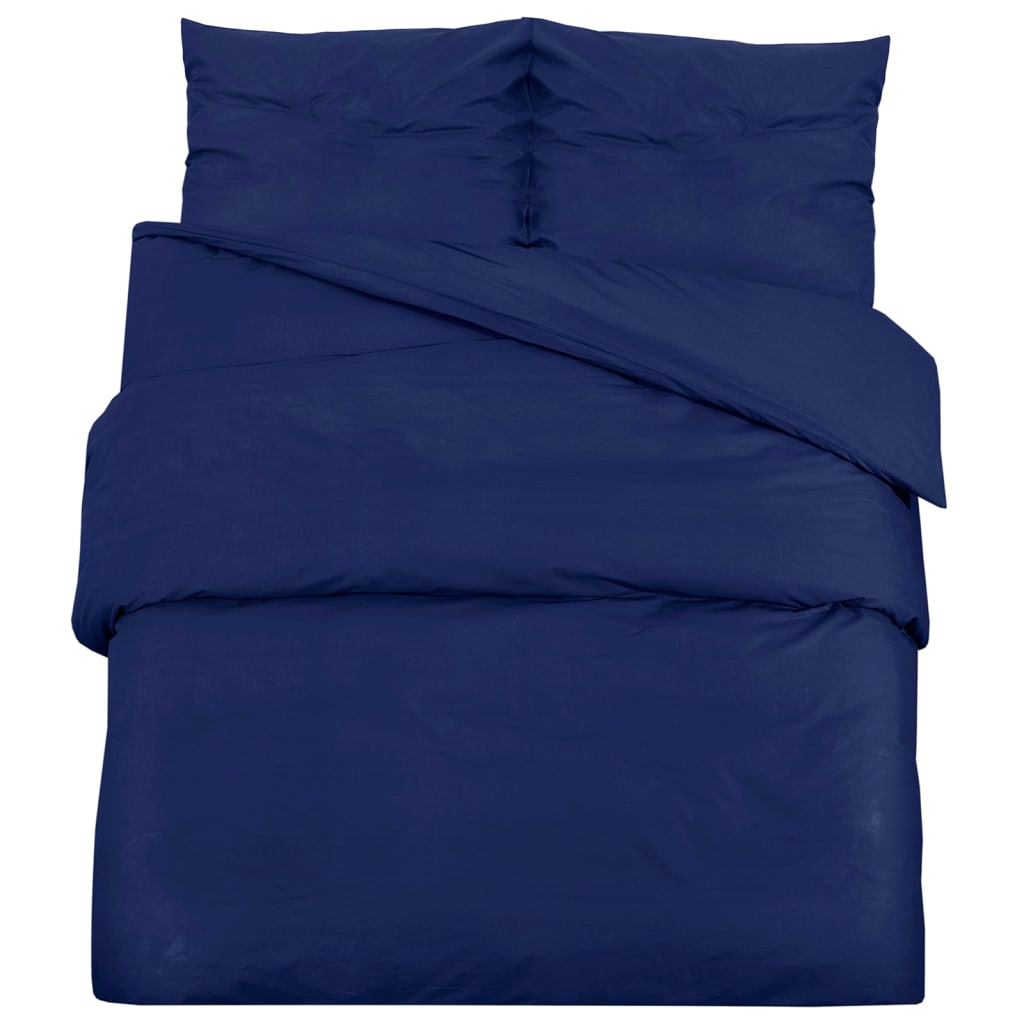 Set posteljine za poplun modri 200x220 cm pamučni