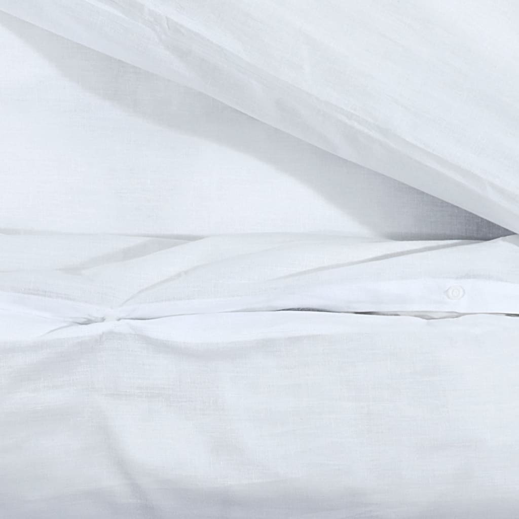 Set posteljine za poplun bijeli 140 x 200 cm pamučni