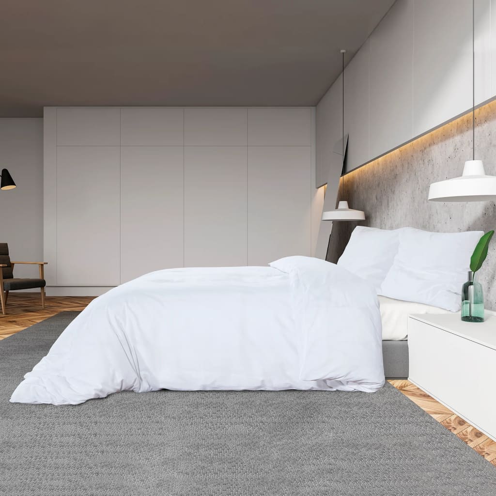 Set posteljine za poplun bijeli 135 x 200 cm pamučni