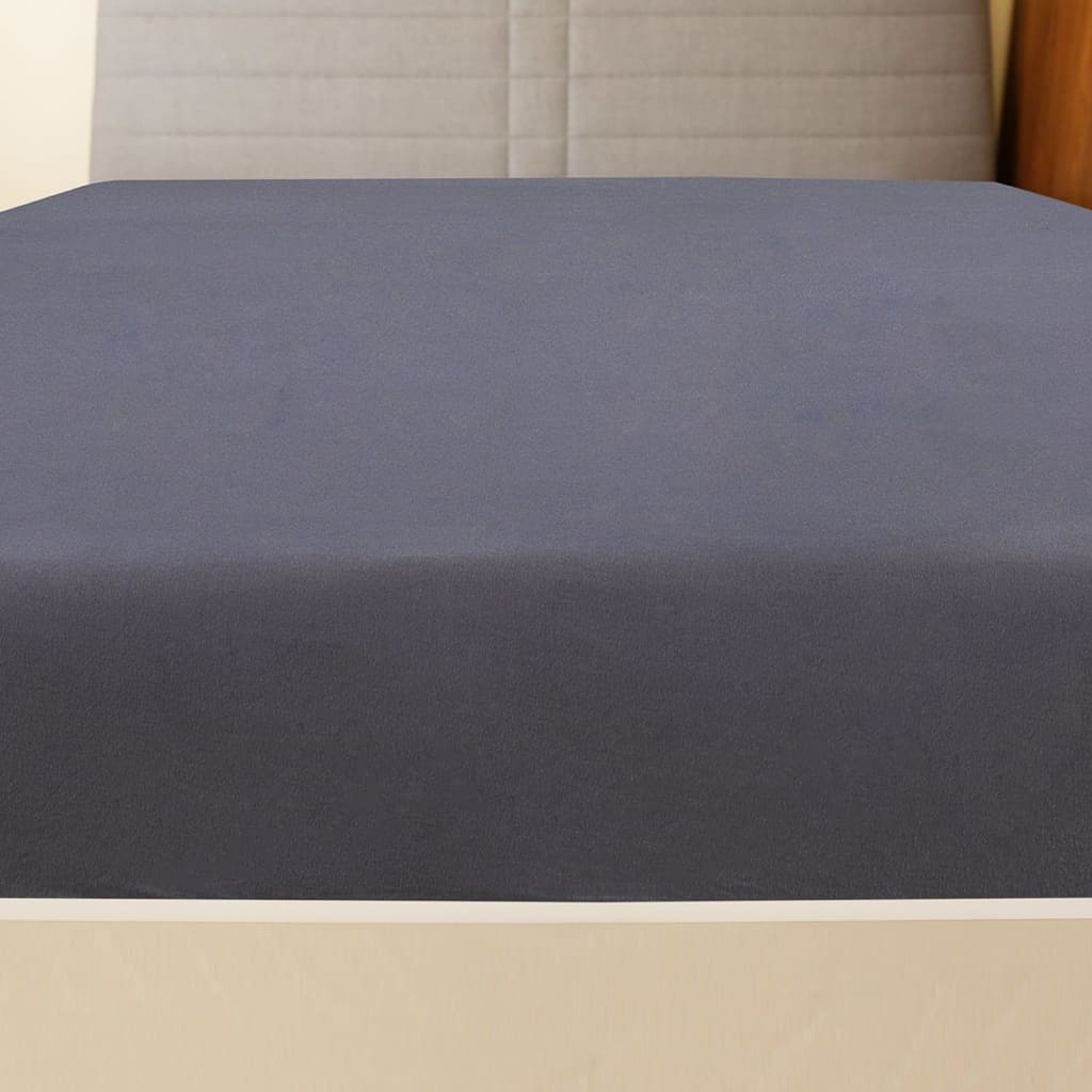 Plahta s gumicom od žerseja antracit 160 x 200 cm pamučna