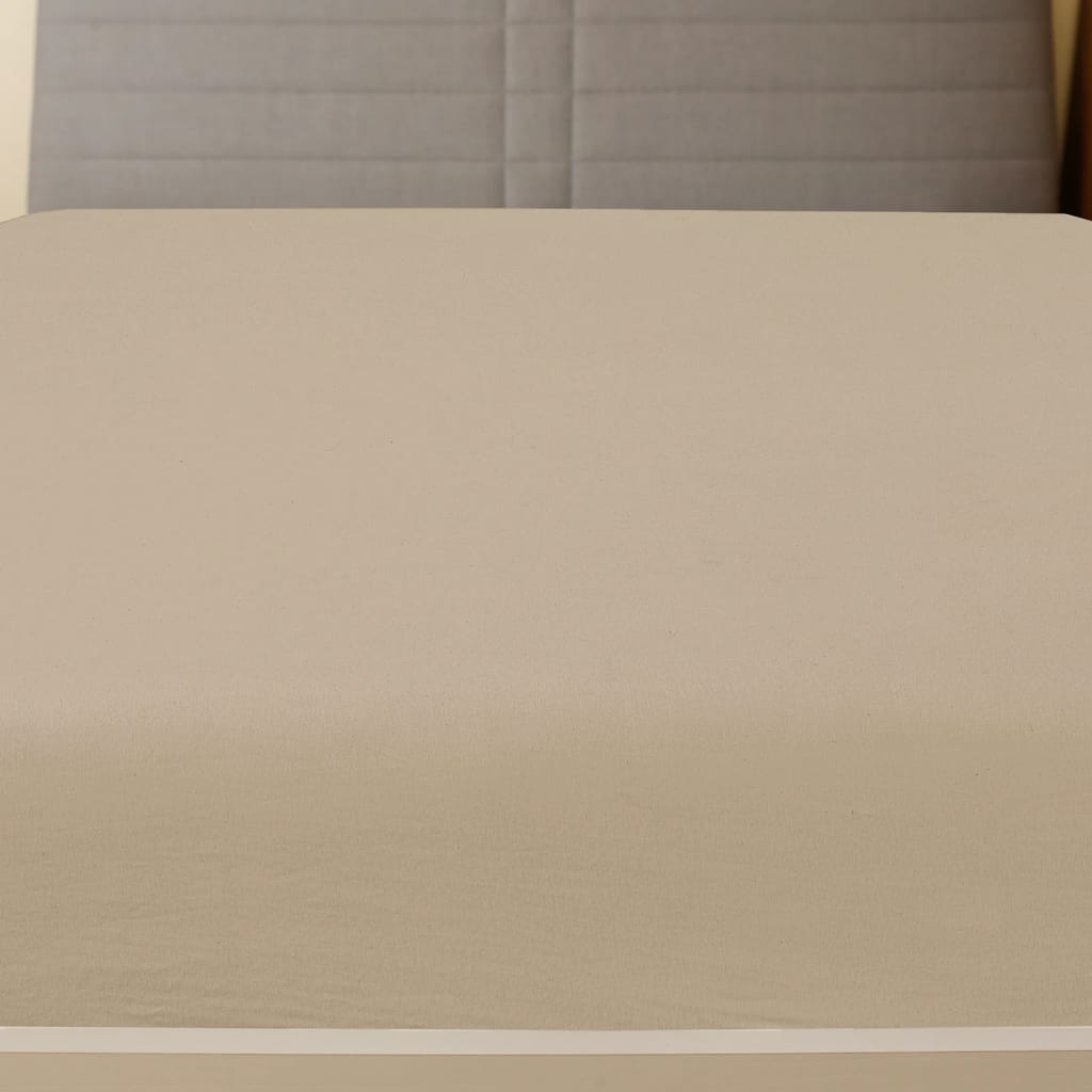 Plahte s gumicom od žerseja 2 kom smeđesive 100x200 cm pamučne