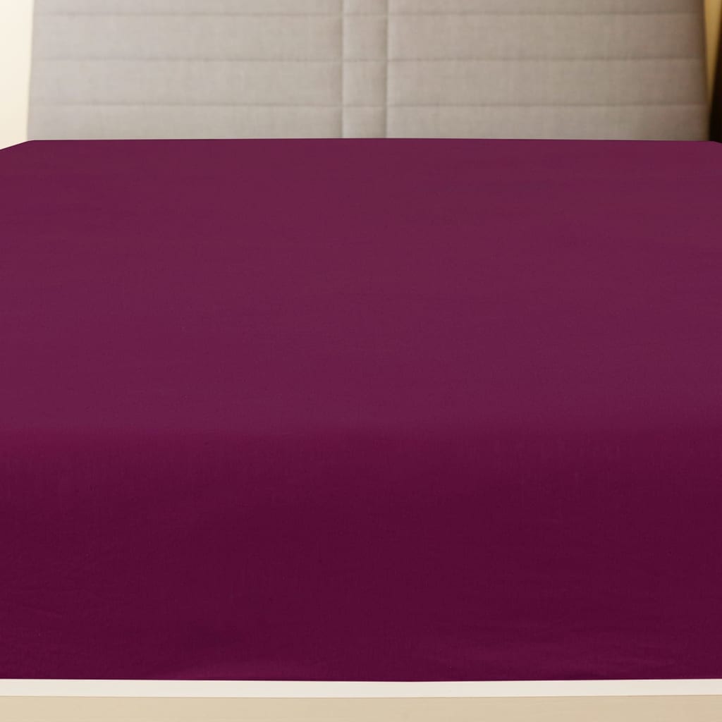 Plahta s gumicom od žerseja bordo 100x200 cm pamučna