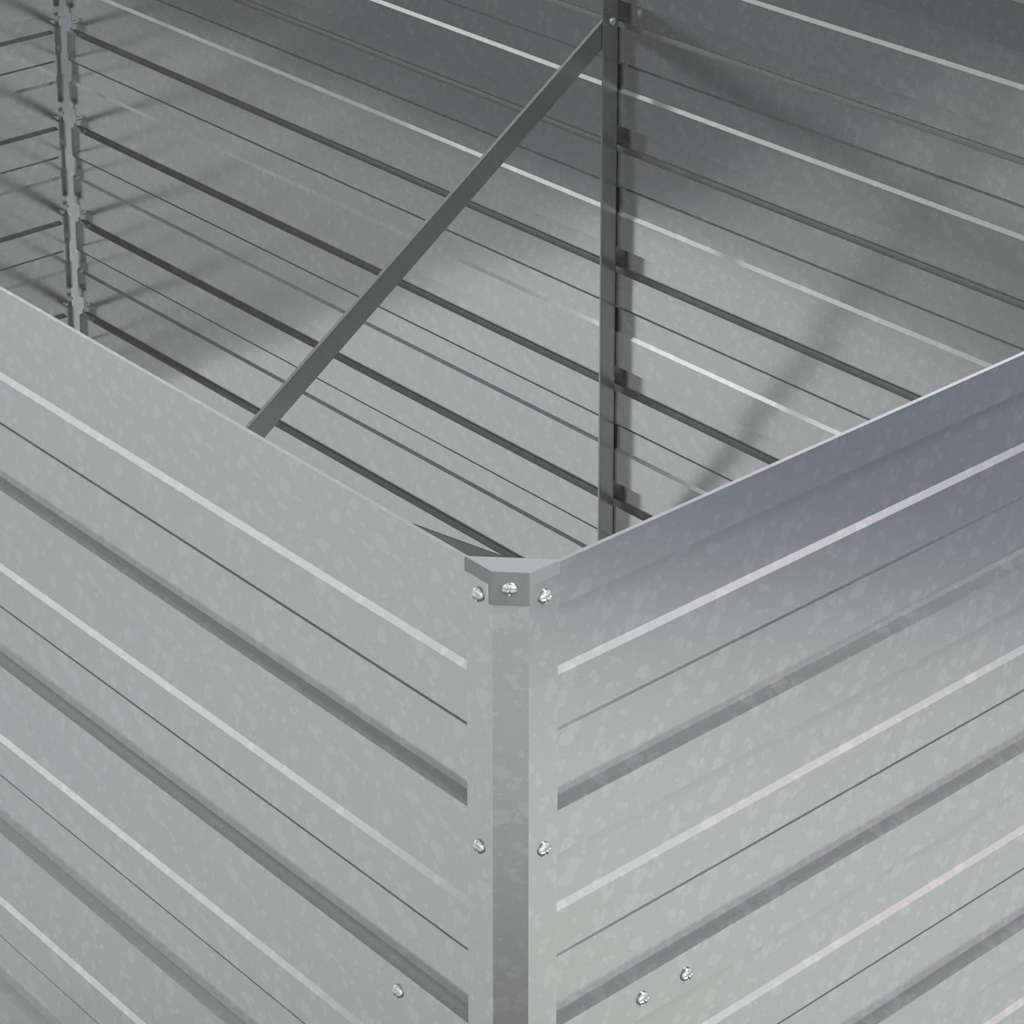 Povišena vrtna gredica 160 x 80 x 77 cm pocinčani čelik srebrna