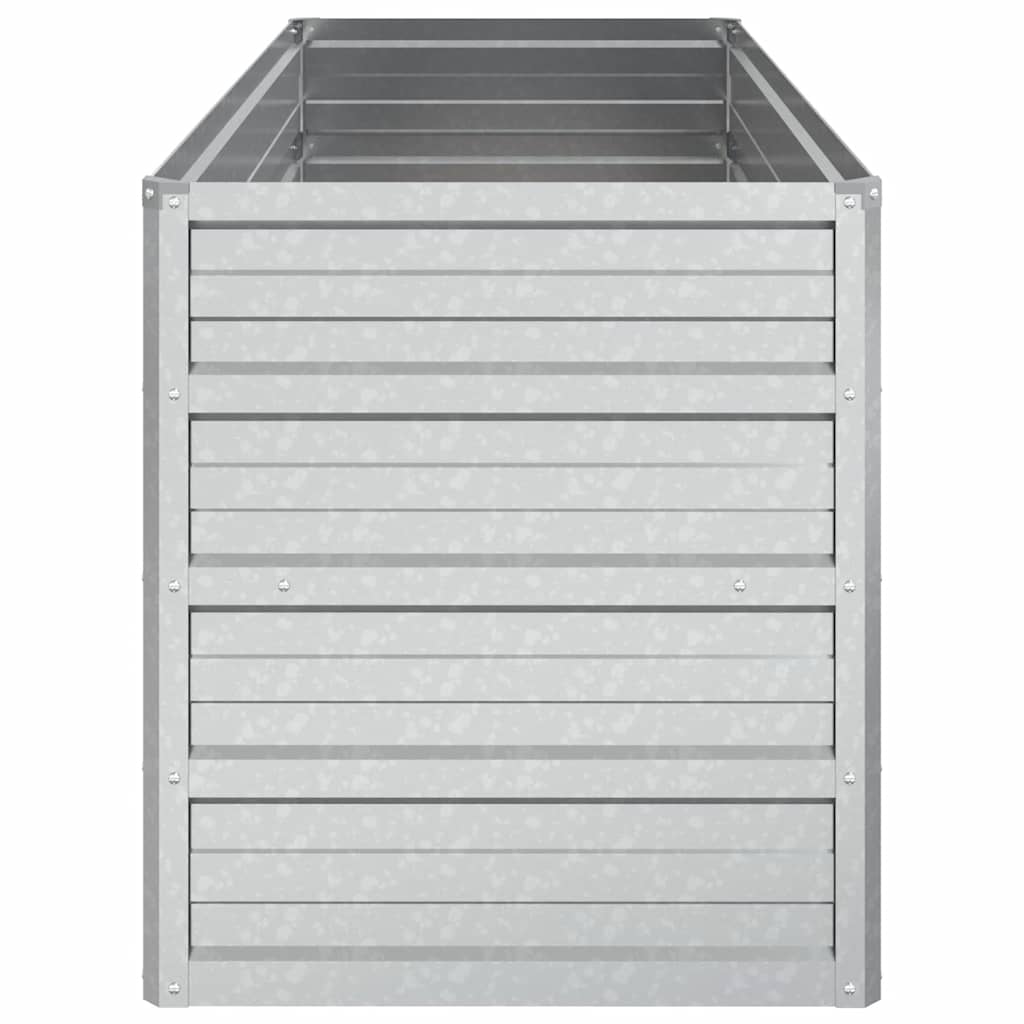 Povišena vrtna gredica 100 x 40 x 45 cm pocinčani čelik srebrna