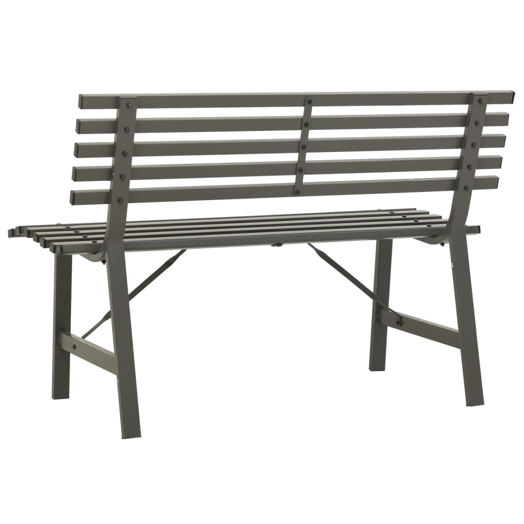 Vrtna klupa 110 cm čelična crna