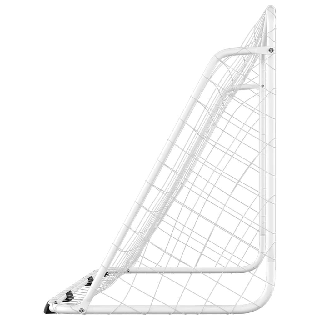Nogometni gol s mrežom bijeli 180 x 90 x 120 cm čelčni
