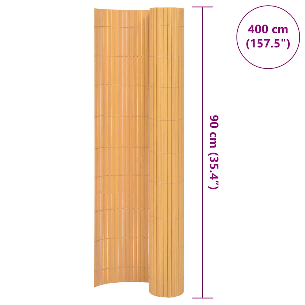 Dvostrana vrtna ograda 90 x 400 cm žuta