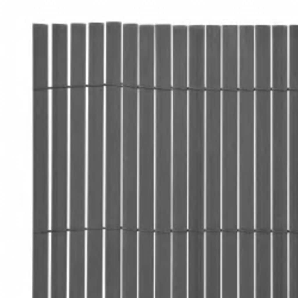 Dvostrana vrtna ograda 90 x 400 cm siva