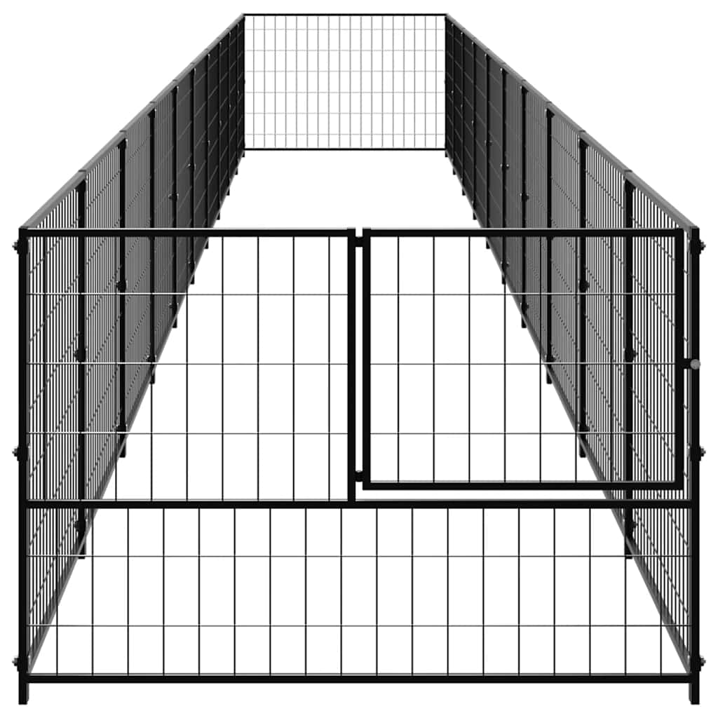 Kavez za pse crni 10 m² čelični