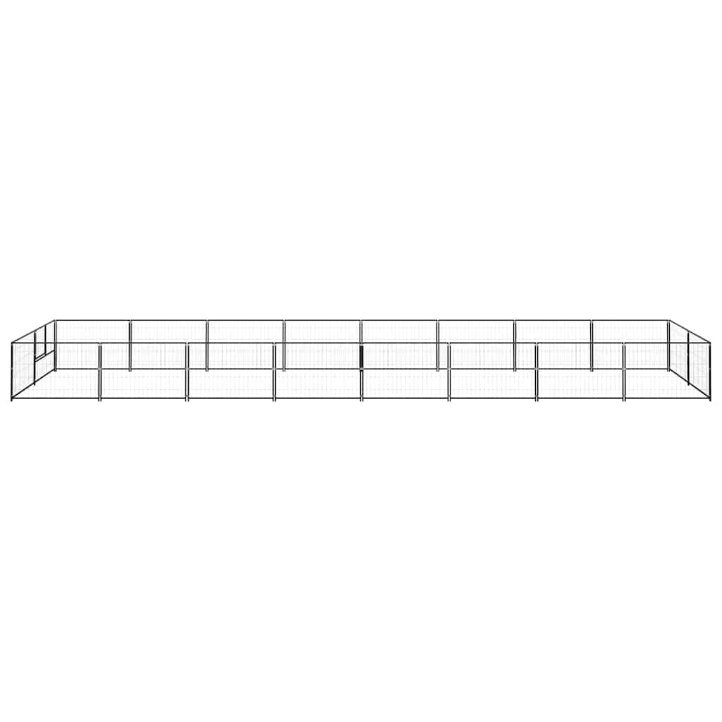 Kavez za pse crni 16 m² čelični