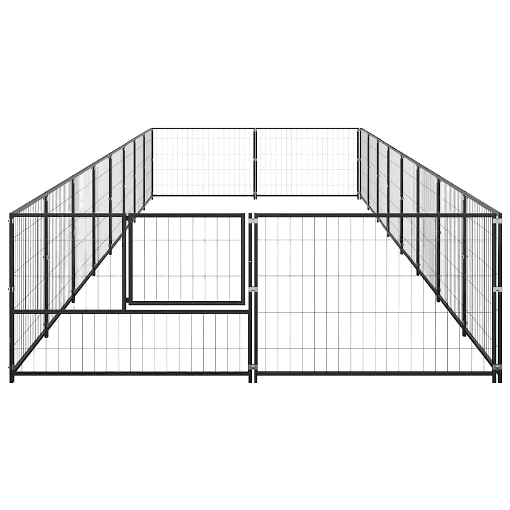 Kavez za pse crni 16 m² čelični