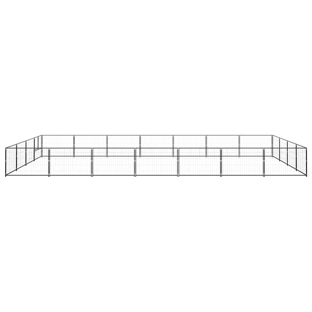 Kavez za pse crni 28 m² čelični