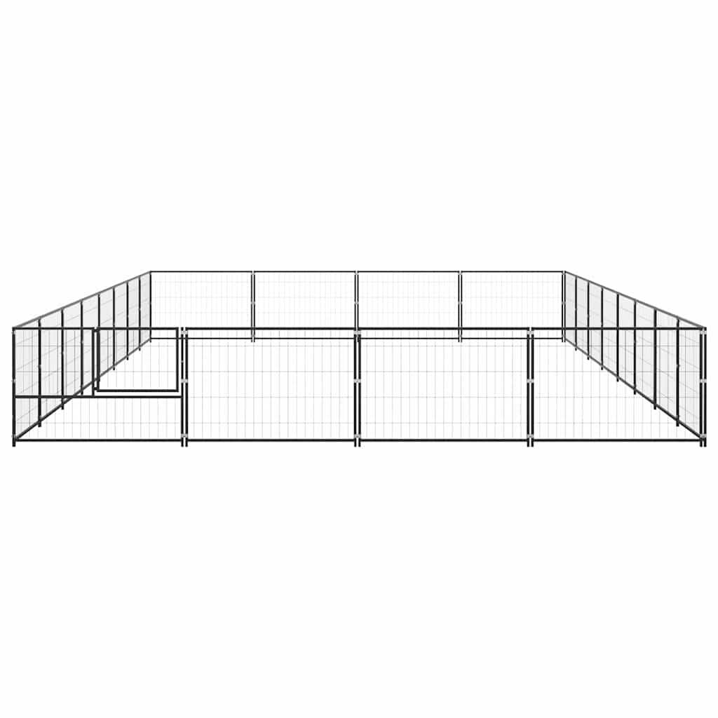 Kavez za pse crni 32 m² čelični