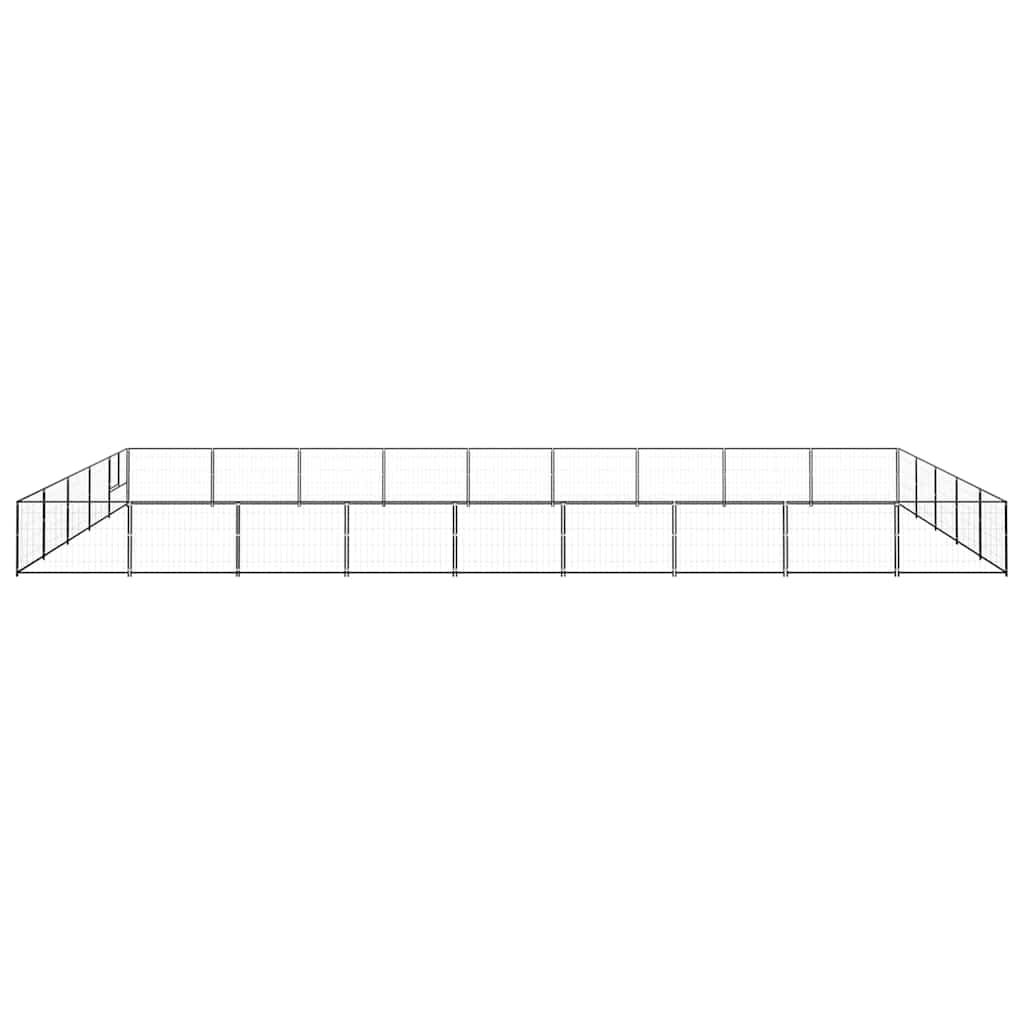 Kavez za pse crni 45 m² čelični