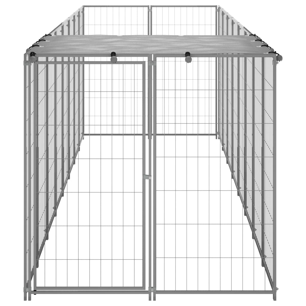 Kavez za pse srebrni 4,84 m² čelični