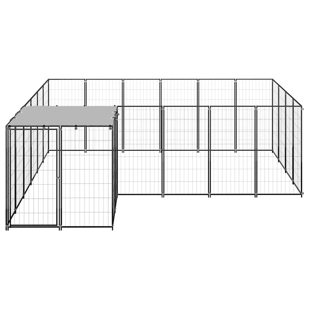 Kavez za pse crni 8,47 m² čelični