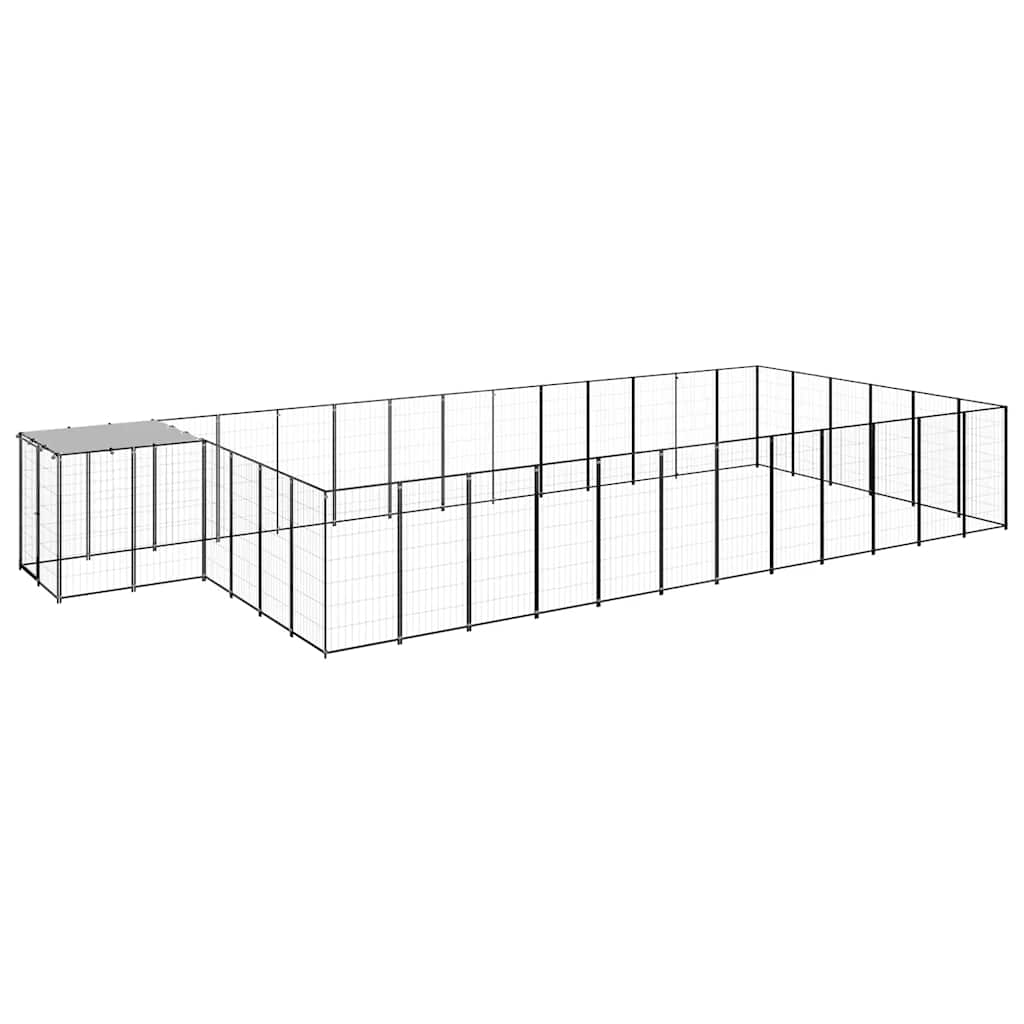 Kavez za pse crni 22,99 m² čelični