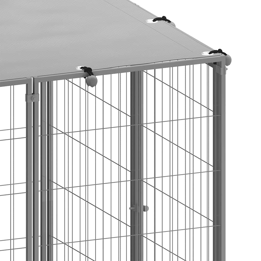 Kavez za pse srebrni 15,73 m² čelični