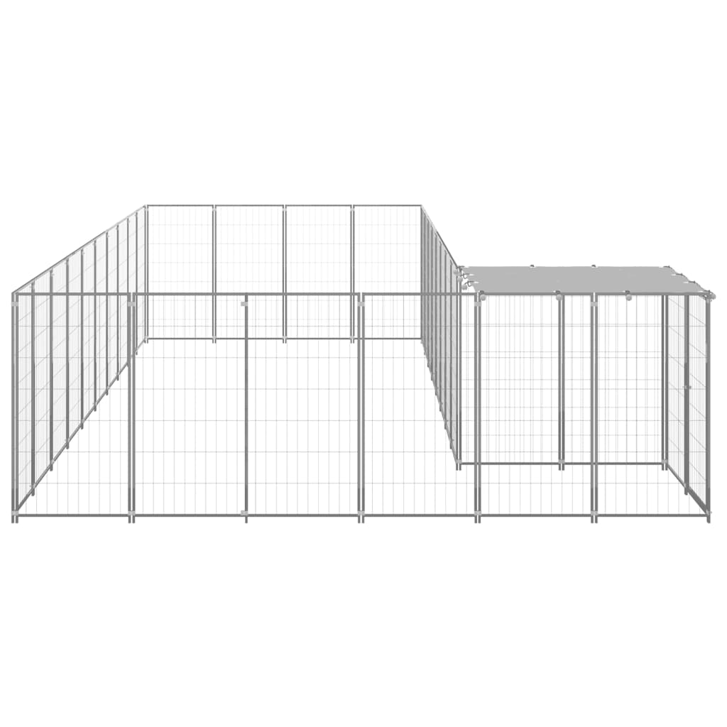 Kavez za pse srebrni 19,36 m² čelični
