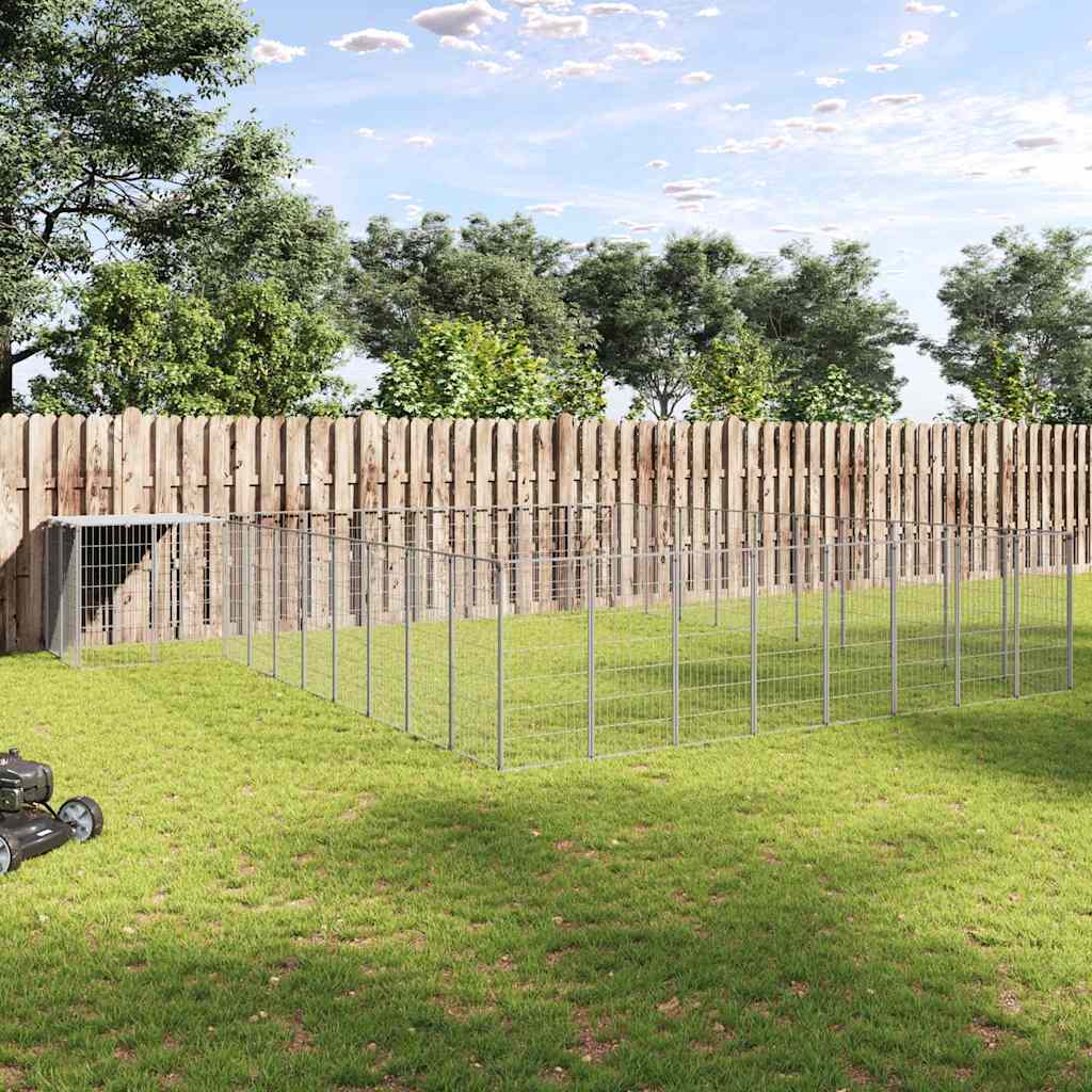 Kavez za pse srebrni 37,51 m² čelični
