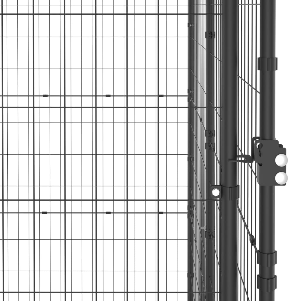 Vanjski kavez za pse s krovom čelični 24,2 m²