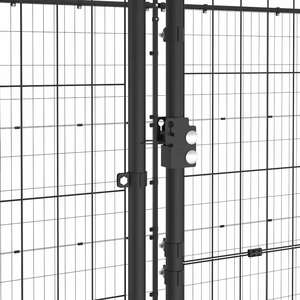 Vanjski kavez za pse s krovom čelični 12,1 m²