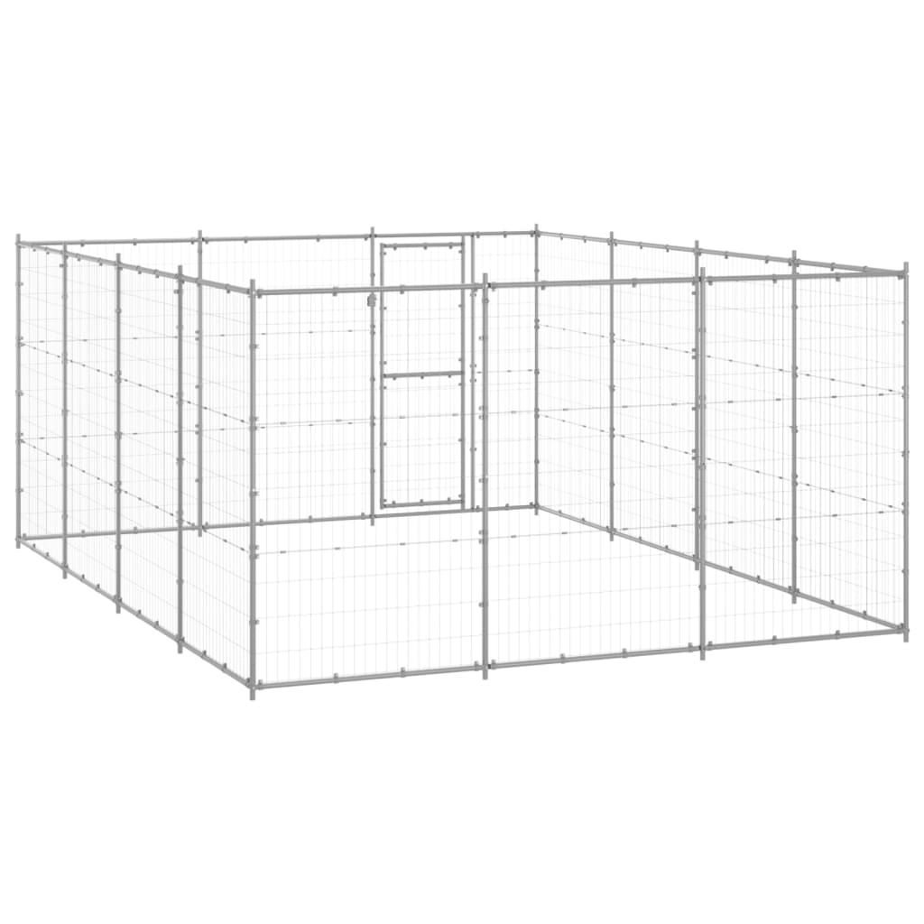 Vanjski kavez za pse od pocinčanog čelika 14,52 m²