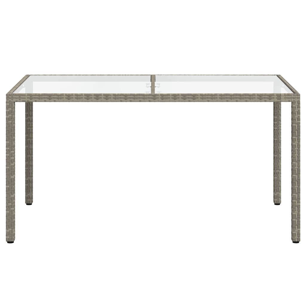 Vrtni stol 150x90x75 cm od kaljenog stakla i poliratana sivi