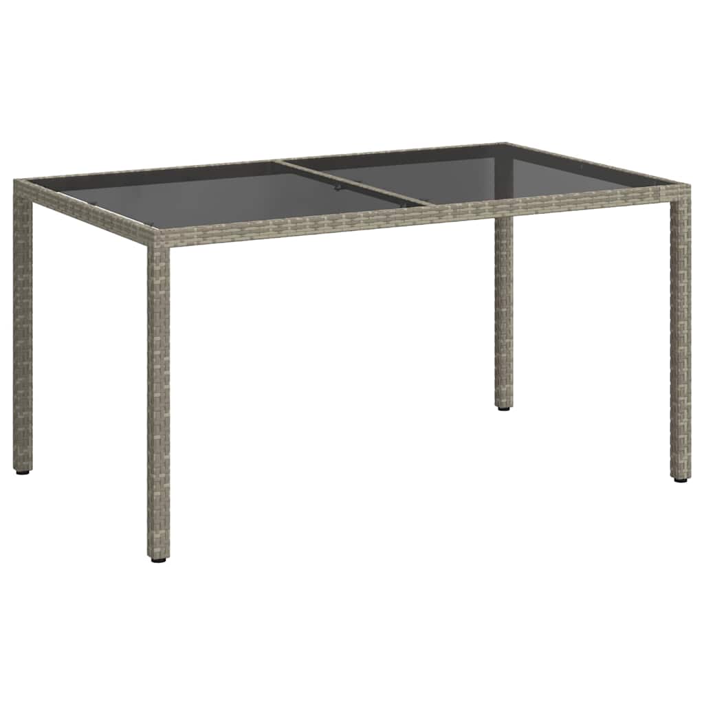 Vrtni stol 150x90x75 cm od kaljenog stakla i poliratana sivi