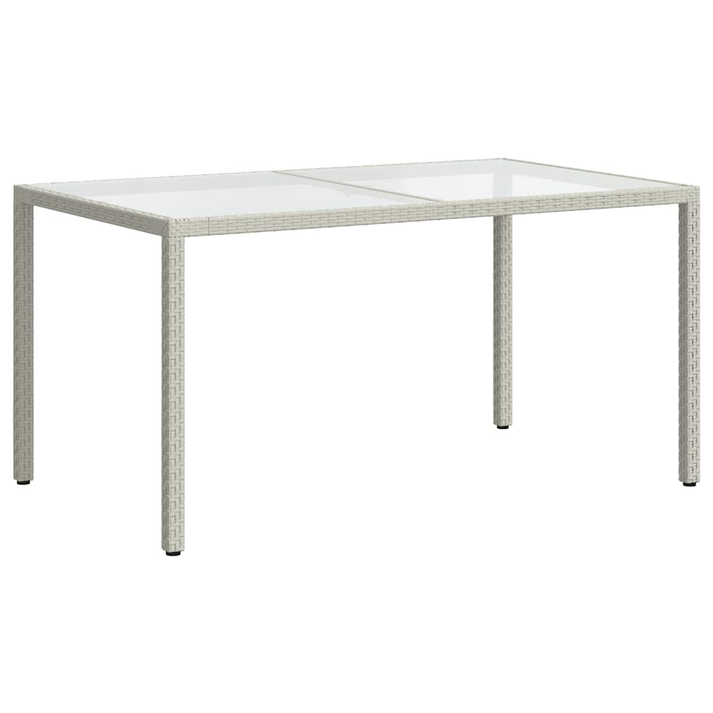 Vrtni stol 150x90x75 cm od kaljenog stakla i poliratana bijeli