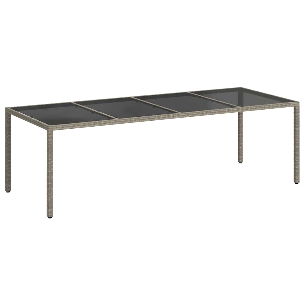 Vrtni stol sivi 250x100x75 cm od kaljenog stakla i poliratana