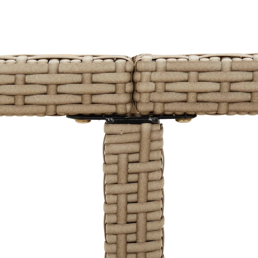 Vrtni stol bež 109 x 107 x 74 cm od poliratana i stakla