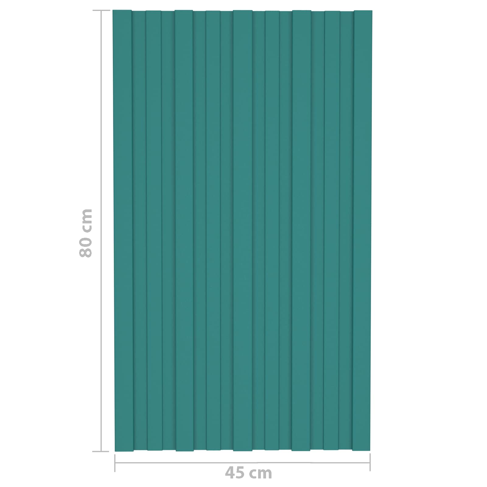 Krovni panel 12 pcs Zelena 80 x 45 cm Pocinčani čelik