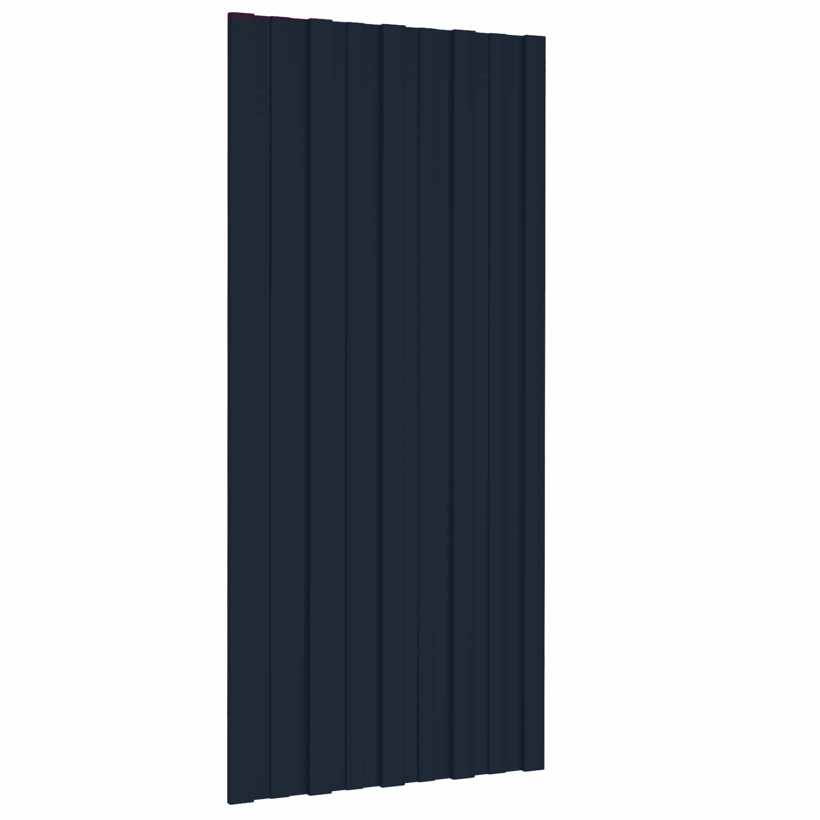 Krovni panel 12 pcs Antracit 100 x 45 cm Pocinčani čelik