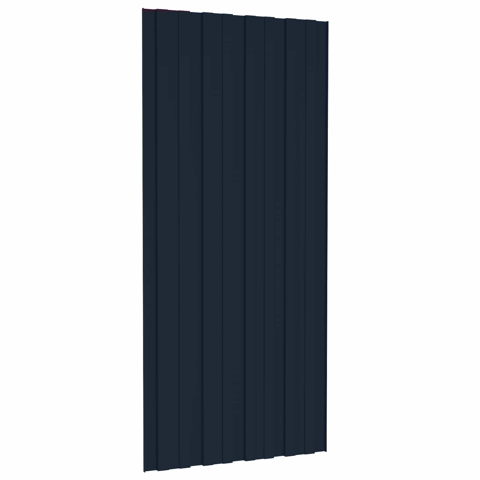 Krovni panel 12 pcs Antracit 100 x 45 cm Pocinčani čelik