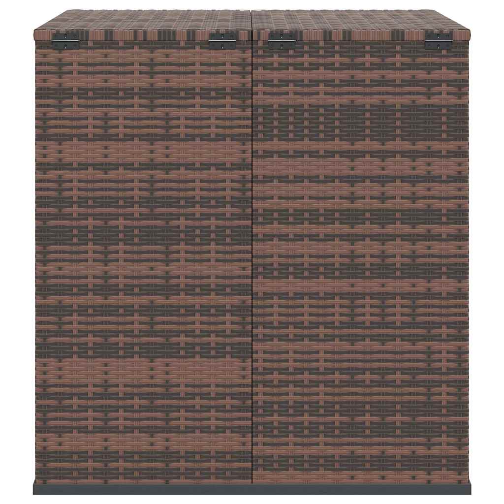 Kutija za vrtne jastuke od PE ratana 100 x 97,5 x 104 cm smeđa