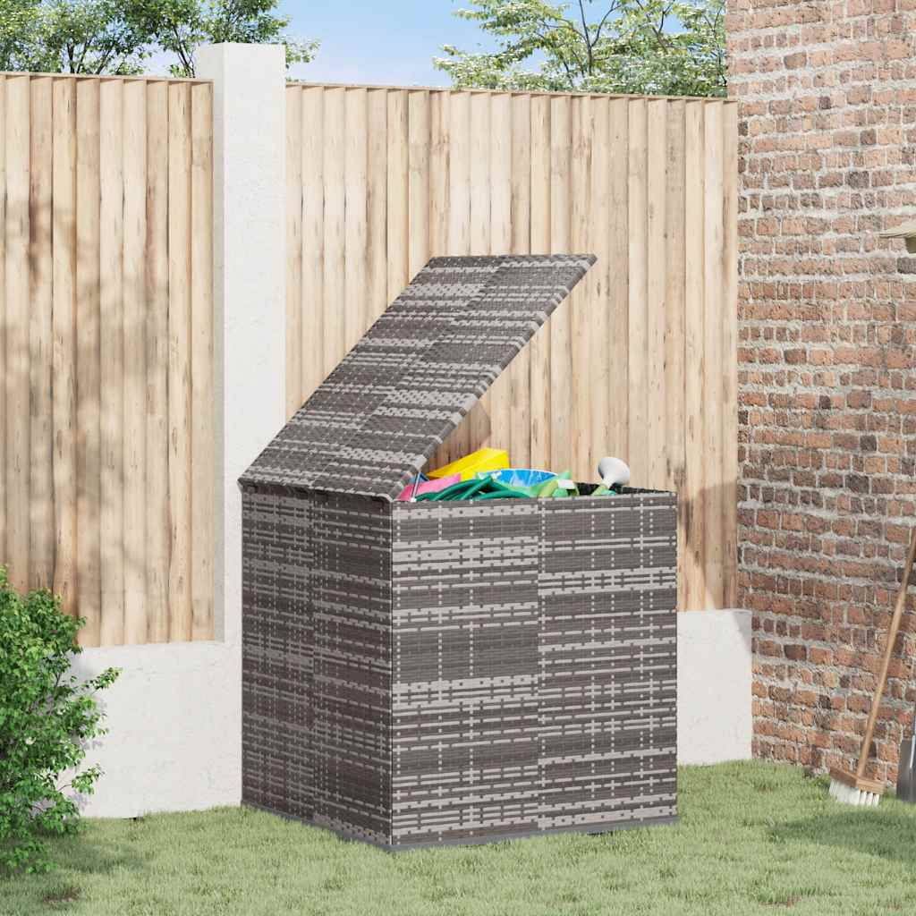 Kutija za vrtne jastuke od PE ratana 100 x 97,5 x 104 cm siva