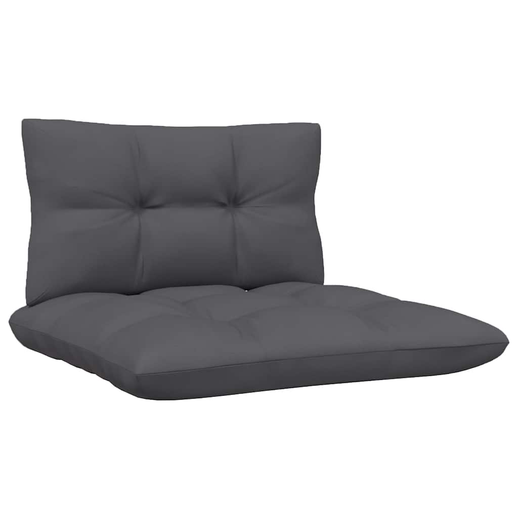 Srednja vrtna sofa s antracit jastucima masivna borovina siva