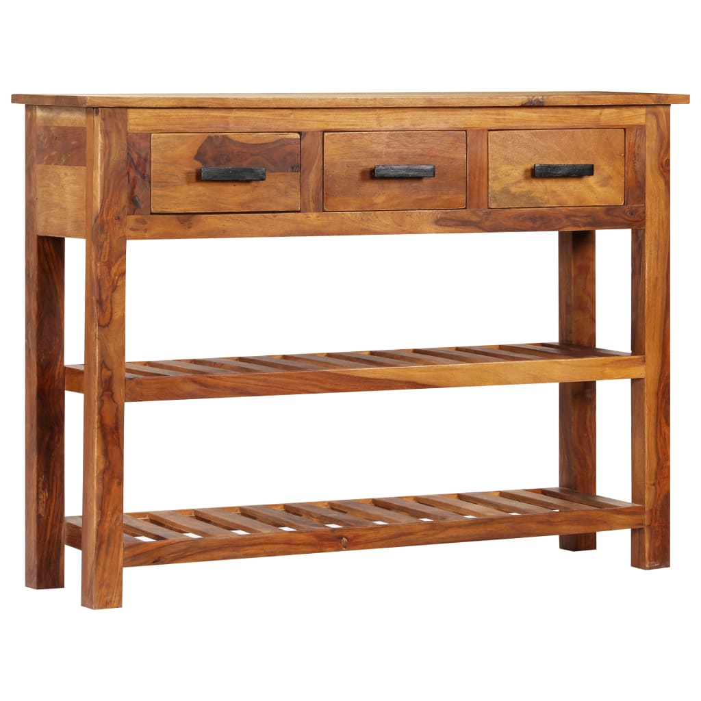 Komoda s 3 ladice 110 x 30 x 80 cm od masivnog bagremovog drva