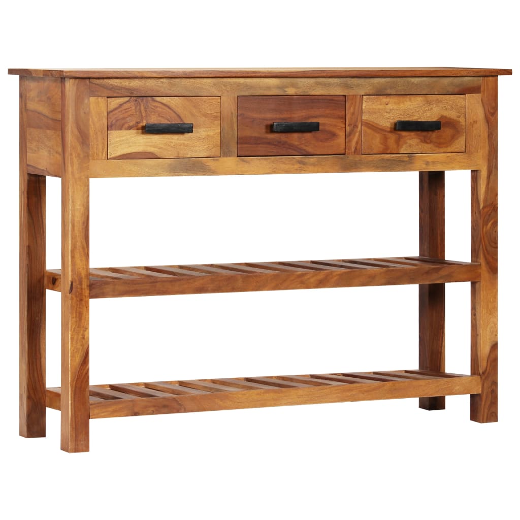 Komoda s 3 ladice 110 x 30 x 80 cm od masivnog bagremovog drva
