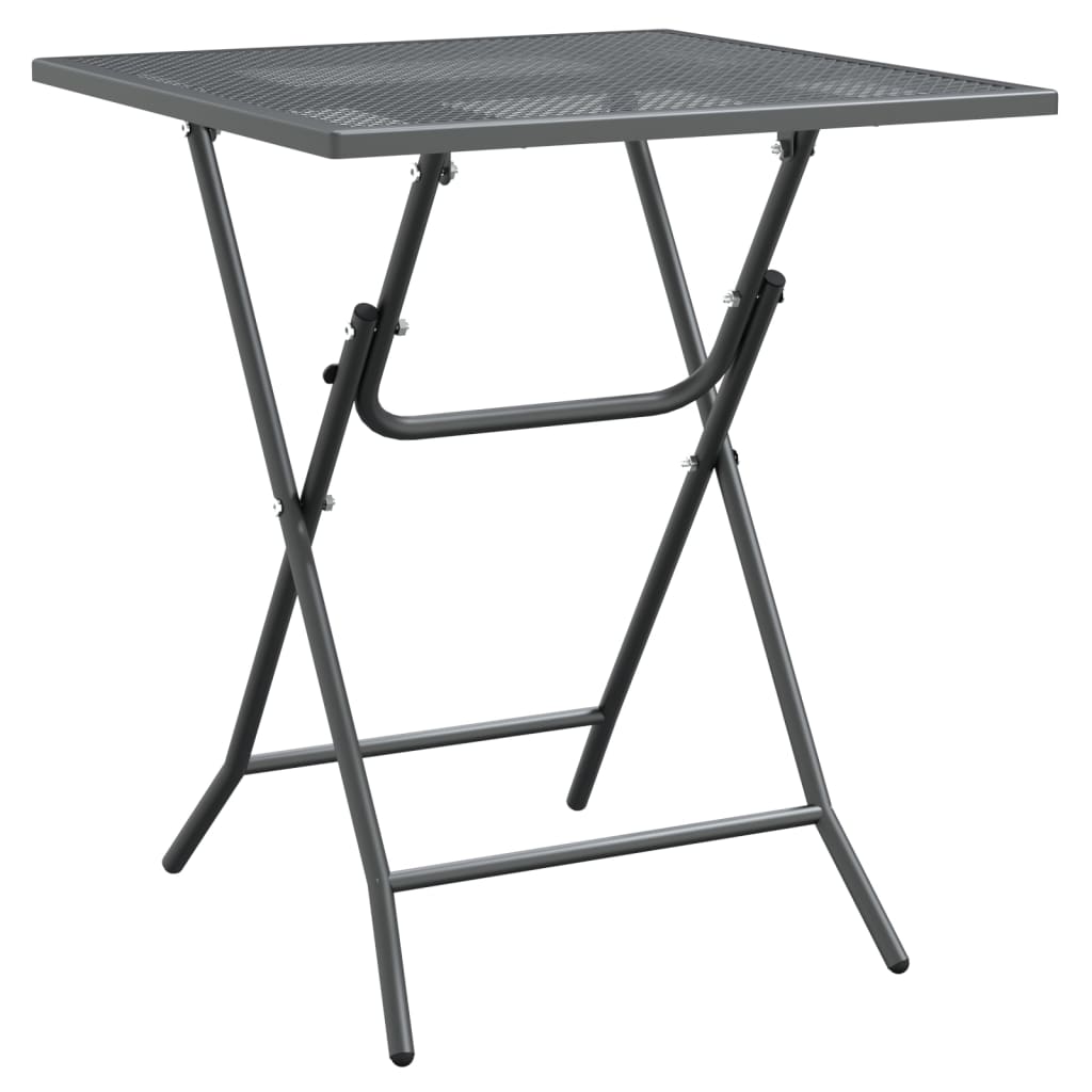 Vrtni stol od ekspandirane metalne mreže 60x60x72 cm antracit