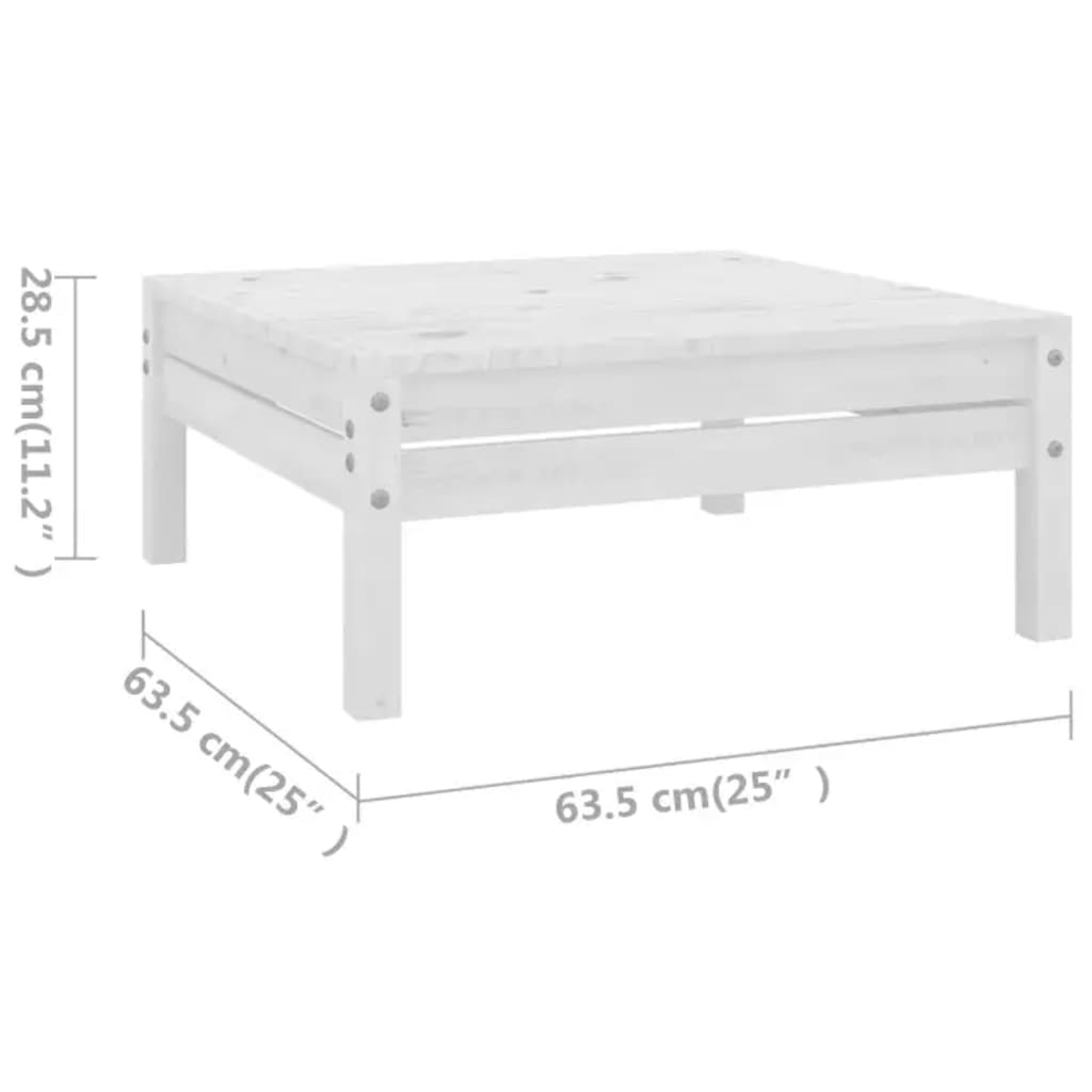 6-dijelna vrtna garnitura od masivne borovine bijela