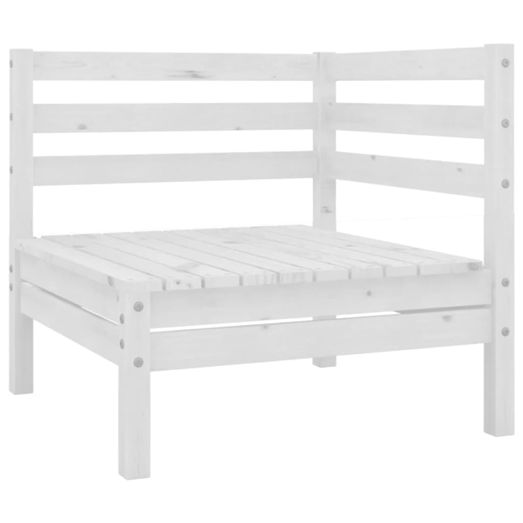 6-dijelna vrtna garnitura od masivne borovine bijela