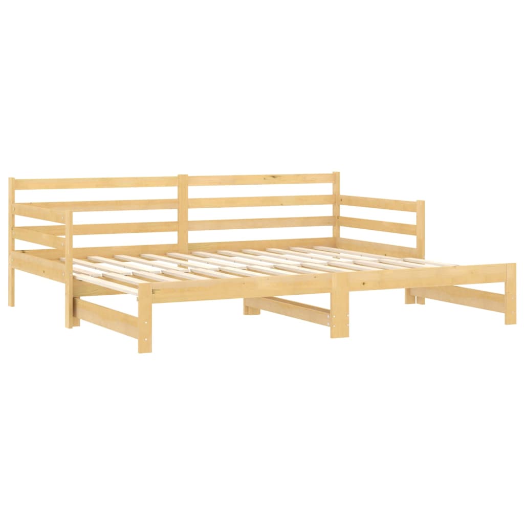 Dnevni ležaj na izvlačenje 2 x (90 x 200) cm masivna borovina
