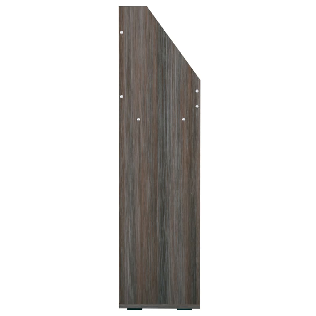 Stalak za dječje časopise sivi i hrast 71 x 30 x 114 cm drveni