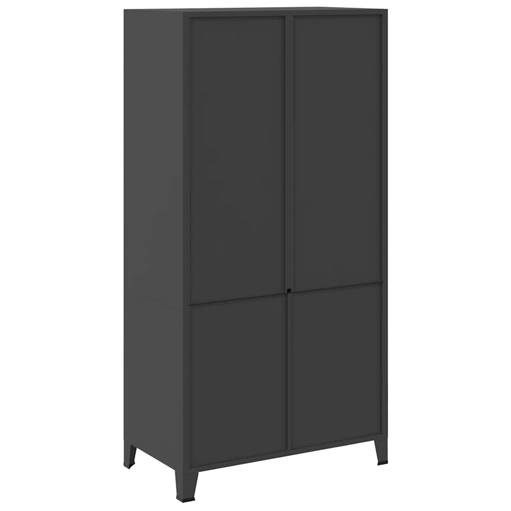 Industrijski ormar crni 90 x 50 x 180 cm metalni